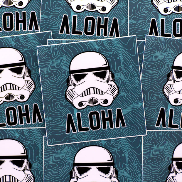 Stormtrooper x ALOHA Contour Map Sticker - Hawaii Off Road Yotas