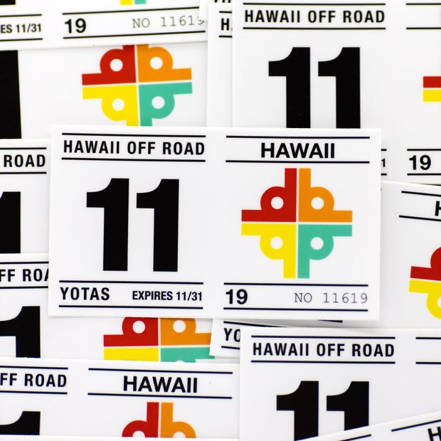 Hawaii Safety Check Sticker - Hawaii Off Road Yotas