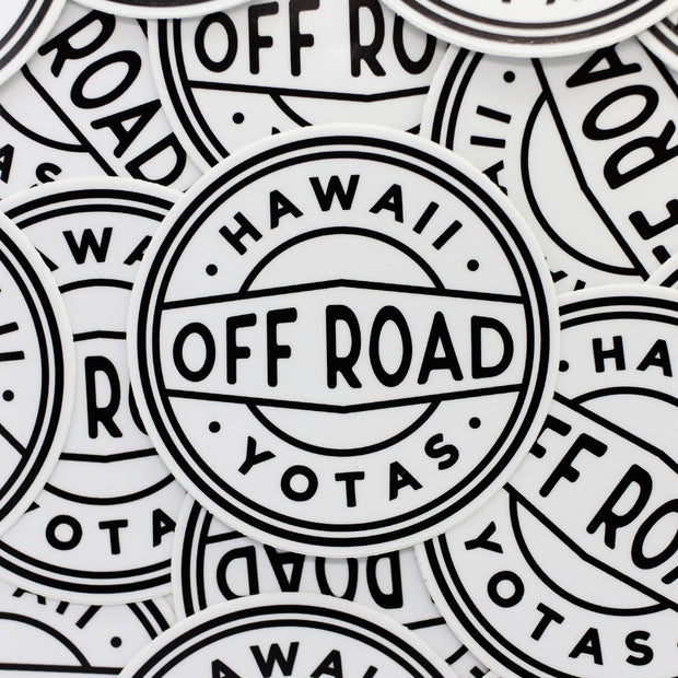 Hawaii Off Road Yotas Typography Sticker - Hawaii Off Road Yotas