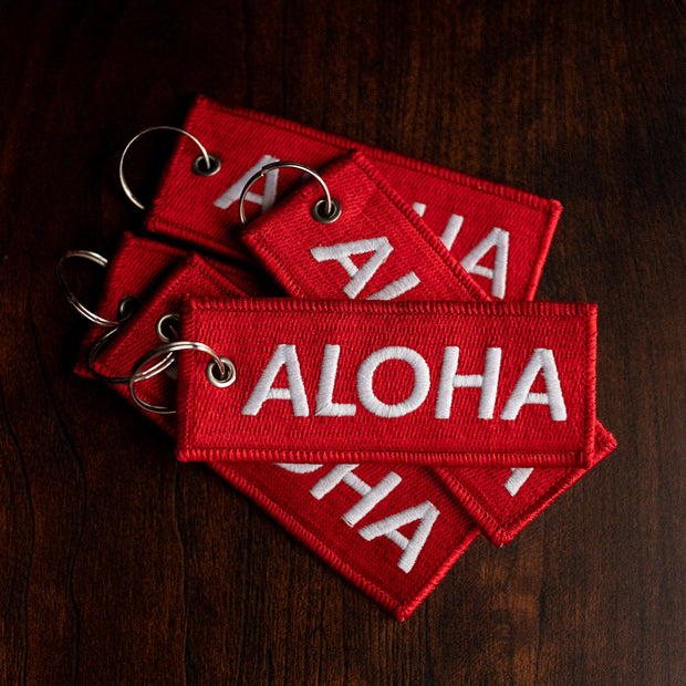 Aloha Embroidered Keychain