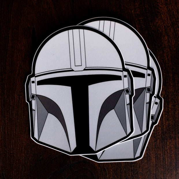 The Mandalorian Helmet Sticker V1