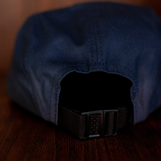 Sunset 5-Panel Blue Waxed Canvas Camper Hat